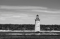 Ram Island Ledge Lighthouse Tower - BW